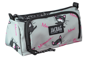 Jacbag Prime XL-Lastik Ayraçlı İki Bölmeli Kalem Kutusu Prime XL-Miyav