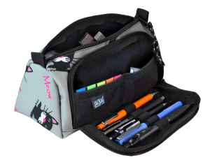 Jacbag Prime XL-Lastik Ayraçlı İki Bölmeli Kalem Kutusu Prime XL-Miyav
