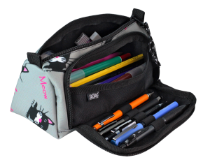 Jacbag Prime XL-Lastik Ayraçlı İki Bölmeli Kalem Kutusu Prime XL-Miyav