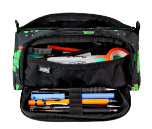 Jacbag Prime XL-Lastik Ayraçlı İki Bölmeli Kalem Kutusu Prime XL-Kaktüs