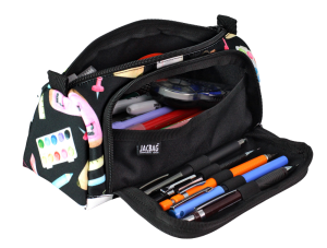 Jacbag Prime XL-Lastik Ayraçlı İki Bölmeli Kalem Kutusu Prime XL-Pastel Pop