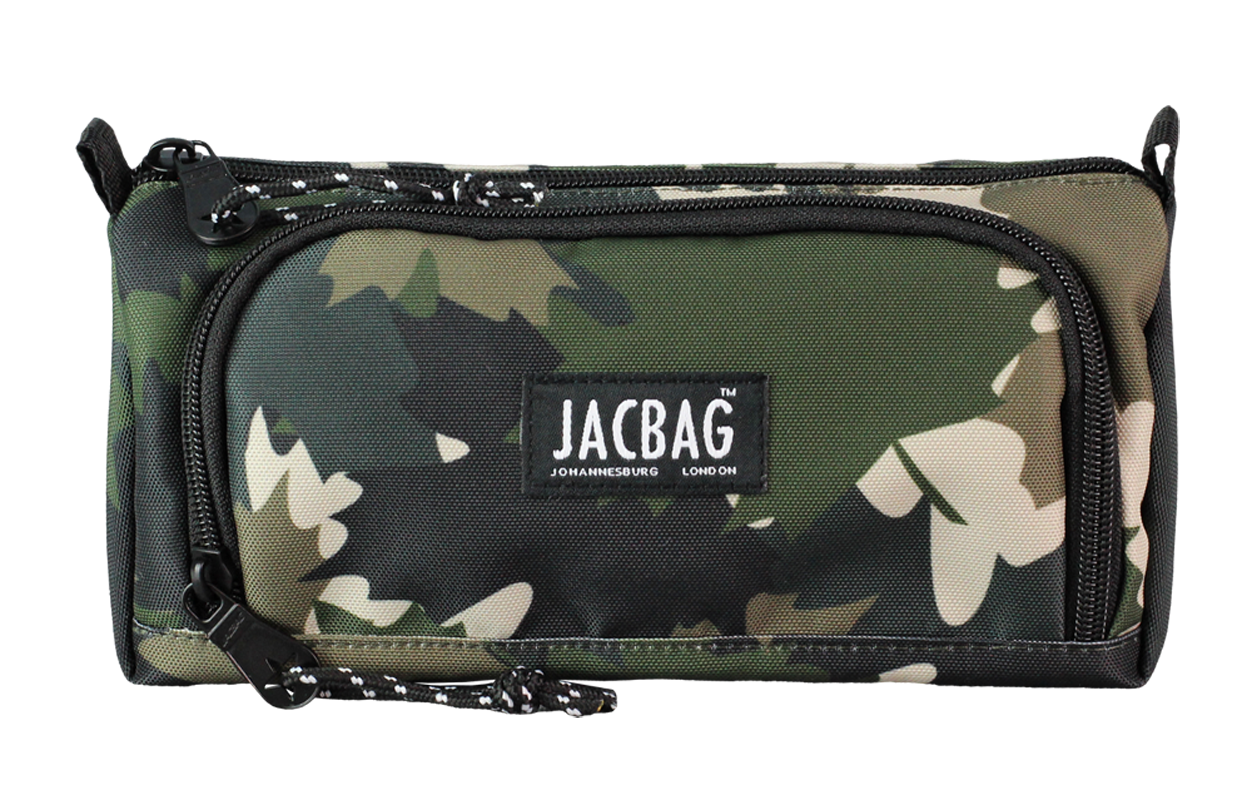 Jacbag Prime XL-Lastik Ayraçlı İki Bölmeli Kalem Kutusu Prime XL-Haki Camoflora