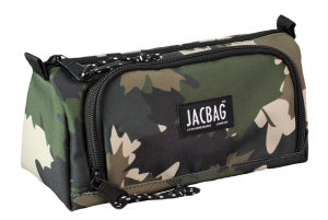 Jacbag Prime XL-Lastik Ayraçlı İki Bölmeli Kalem Kutusu Prime XL-Haki Camoflora