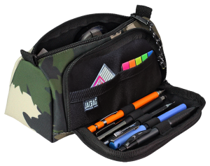 Jacbag Prime XL-Lastik Ayraçlı İki Bölmeli Kalem Kutusu Prime XL-Haki Camoflora