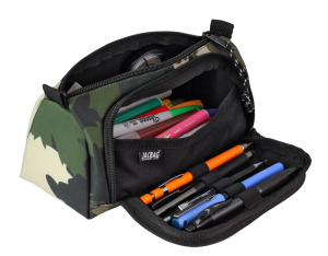 Jacbag Prime XL-Lastik Ayraçlı İki Bölmeli Kalem Kutusu Prime XL-Haki Camoflora