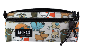 Jacbag Dual Prıme-Çift Bölmeli Üçgen Tip Kalem Kutusu Dual Prime-Neşeli Patiler