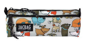 Jacbag Dual Prıme-Çift Bölmeli Üçgen Tip Kalem Kutusu Dual Prime-Neşeli Patiler