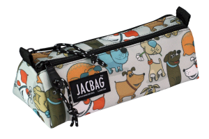 Jacbag Dual Prıme-Çift Bölmeli Üçgen Tip Kalem Kutusu Dual Prime-Neşeli Patiler