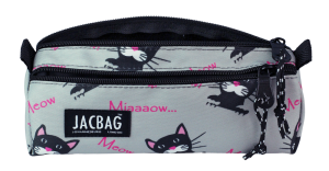 Jacbag Dual Prıme-Çift Bölmeli Üçgen Tip Kalem Kutusu Dual Prime-Miyav