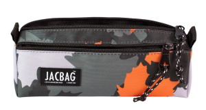 Jacbag Dual Prıme-Çift Bölmeli Üçgen Tip Kalem Kutusu Dual Prime-Turuncu Camoflora