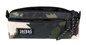 Jacbag Dual Prıme-Çift Bölmeli Üçgen Tip Kalem Kutusu Dual Prime-Haki Camoflora