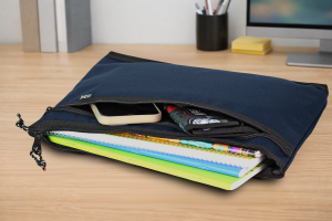 Jacbag Dual Zip Folder -İki Bölmeli Dosya Çanta  A4 Dual Zip Folder-Lacivert