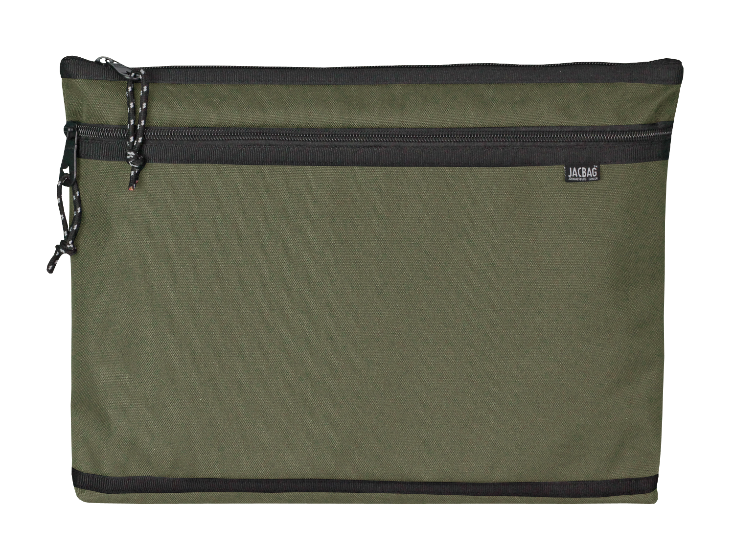 Jacbag Dual Zip Folder -İki Bölmeli Dosya Çanta  A4 Dual Zip Folder-Haki