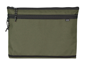 Jacbag Dual Zip Folder -İki Bölmeli Dosya Çanta  A4 Dual Zip Folder-Haki