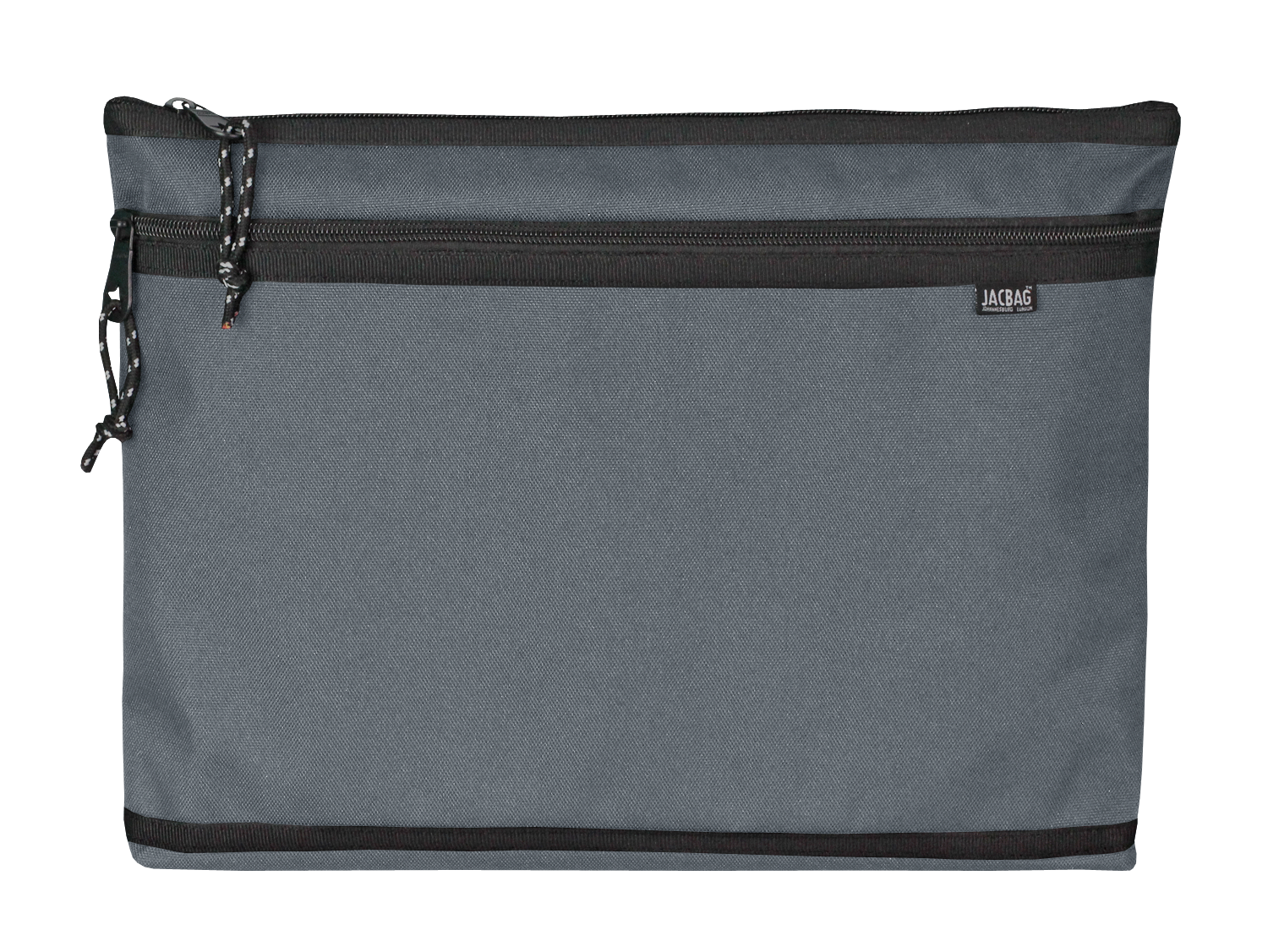 Jacbag Dual Zip Folder -İki Bölmeli Dosya Çanta  A4 Dual Zip Folder-Gri