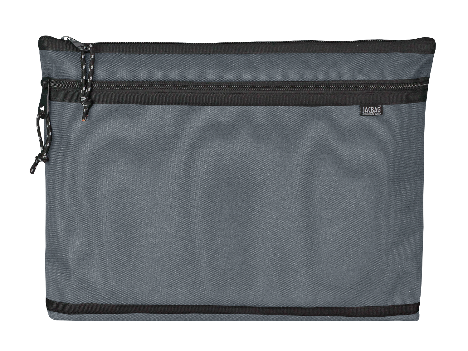 Jacbag Dual Zip Folder -İki Bölmeli Dosya Çanta  A4 Dual Zip Folder-Gri