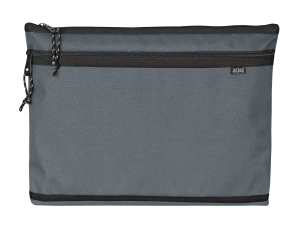 Jacbag Dual Zip Folder -İki Bölmeli Dosya Çanta  A4 Dual Zip Folder-Gri