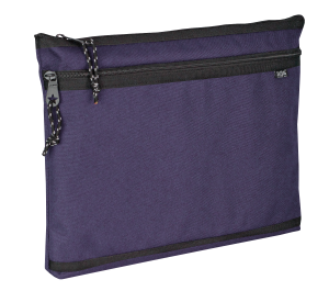 Jacbag Dual Zip Folder -İki Bölmeli Dosya Çanta  A4 Dual Zip Folder-Mor