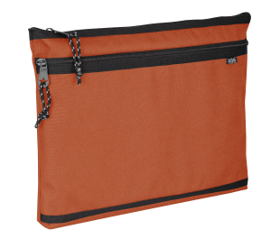Jacbag Dual Zip Folder -İki Bölmeli Dosya Çanta  A4 Dual Zip Folder-Kiremit