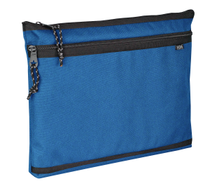 Jacbag Dual Zip Folder -İki Bölmeli Dosya Çanta  A4 Dual Zip Folder-Saks