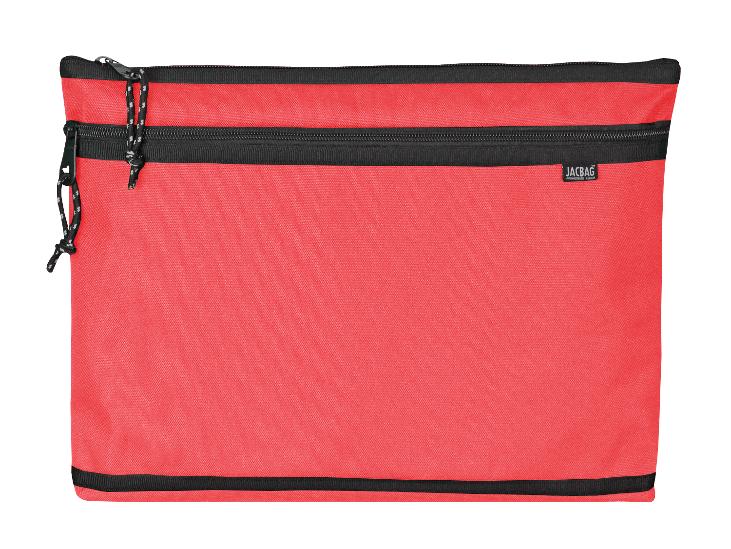 Jacbag Dual Zip Folder -İki Bölmeli Dosya Çanta  A4 Dual Zip Folder-Mercan