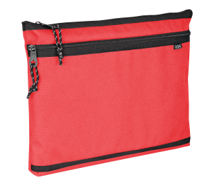 Jacbag Dual Zip Folder -İki Bölmeli Dosya Çanta  A4 Dual Zip Folder-Mercan